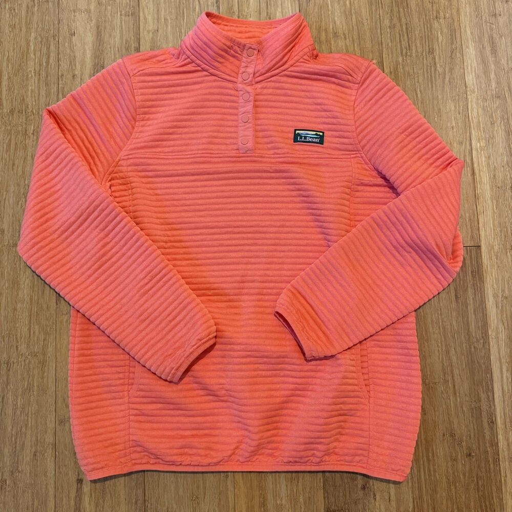 LL Bean Women's Coral Airlight Pullover Size Large Tall
